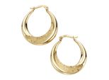 Paar Creolen "Gold 333 Glanz Matt Mit Einem Durchmesser Von 25Mm", Gelb, Fascination By Ellen K., Ohrringe, Damen, One-Size, Gold