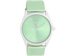 Quarzuhr OOZOO, grün (mint), Armbanduhren, Damen, Armbanduhr, Damenuhr, Herrenuhr, Lederarmband, analog