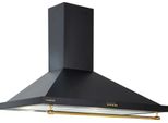 Klarstein Dunstabzugshaube 90cm, Abluft-Dunstabzugshaube mit RGB-LEDs, Leistungsstarke Abzugshaube Leise, 591,5 m³/h Luftstrom, Wandhaube mit Aluminium-Fettfilter & 3 Leistungsstufen, Dunstabzug 90 cm