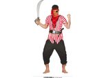 Costume Pirata Avventura Bucaniere Carnevale Capitano Rosso Nero Rapinatore Alto Mare Costume Bucaniere Carnevale Capitano, Taglia: 52 - 54 (L) Colore: Nero