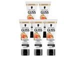 Schwarzkopf Gliss Kur Punta Dei Capelli Olio Fluido Nutritivo 50Ml Confezione Da 5 Pezzi