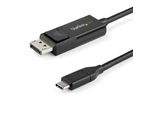 Startech.Com Cavo Da Usb C A Displayport 1.2 4K 60Hz, Cavo Adattatore Video Bidirezionale Da Dp A USB-C O Da USB-C A Dp Reversibile, HBR2/HDR, Cavo Per Monitor Usb Tipo C/Thunderbolt 3 - Cavo Da USB-C A Dp 4K - Cavo Displayport - 24 Pin USB-C (M)