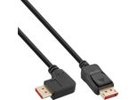 Inline® 17152R Cavo Displayport 1.4, 8K4K, Angolato A Destra, Nero/Oro, 2 M