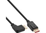 Inline® 17151L Cavo Displayport 1.4, 8K4K, Angolato A Sinistra, Nero/Oro, 1 M