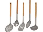 Set Di Accessori Da Cucina Con Manico In Legno