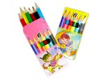 Set Di 6 Matite Colorate Per Dipingere E Colorare, 6 Matite Colorate In Legno, 9 Cm