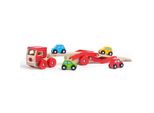 Bigjigs Toys Camion Di Legno Con Macchinine