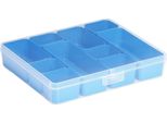 Contenitore Q-Line Con 10 Cestini 3,6L Blu Trasparente