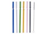 Set Di 6 Cannucce In Vetro Colorate Leaf & Blossom