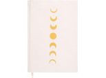 Something Different - Taccuino, Fasi Lunari, Velluto, A5 SD5833 (Taglia Unica) (Bianco/Oro)