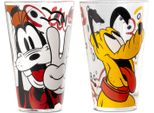 Gilde 2Tlg. Set, Trinkglas, "Goofy & Pluto"", Glas, Mehrfarbig, Ve 4, H. 13 Cm, D. 8 Cm"