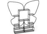 Costway Supporto Per Piante In Metallo A 6 Livelli, Scaffale Per Fiori Con 4 Ganci, Scaffale Per Piante A Scaletta, Scaffale Per Fiori A Scaletta Per Giardino, 185 Cm Nero