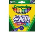 Crayola | Pastelli A Cera - Grandi - 8 Colori - Lavabili - Bambini Che Colorano - Matite Colorate