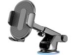 Inf Supporto Auto Con Ventosa Estensibile In Abs Nero Per Smartphone Da Cruscotto