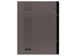 Elba 400001999 Organizer Chic - 7 Scomparti, A4, Cartoncino (Rc), 450 G/Mq, Antracite