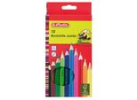 Matite Colorate Herlitz Jumbo, Esagonali, Confezione Da 10 Pezzi