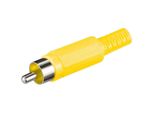 Goobay Cinch Stecker Kunststoff Mit Knickschutz Gelb (Bulk)