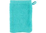 Guanto Di Lavaggio - Turchese - Cotone - 16 X 22 Cm