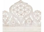 Divisorio 4 Pezzi Intagliato A Mano In Legno Massello Di Mango Bianco 160×165Cm