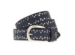 Vanzetti Pelle Cintura Denim Love 30Mm Full Leather Belt W95 Marine Blu