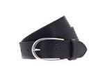 Vanzetti Pelle Cintura Glitter Radiance 30Mm Metallic Belt W80 Black Metallic Nero