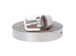 Vanzetti Pelle Cintura Chain Reaction 15Mm Metallic Belt W90 Platinumgold Metallic Beige