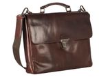 Leonhard Heyden Cartella Borsa A Tracolla Con Scomparto Per Laptop Roma Briefcase 1 Compartment Brown Marrone