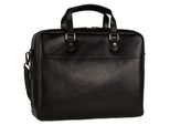 Leonhard Heyden Cartella Laptop Bag Con Scomparto Per Laptop Roma Zipped Briefcase 2 Compartments Black Nero