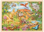 Goki 57441 Puzzle A Intarsio Fauna Australiana 40 X 30 X 0,8 Cm, Legno, 96 Pezzi, Colorato