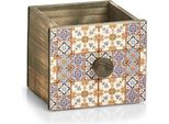 Cassetto Decorativo In Legno Mosaico, 12 X 13 X 11,5 Cm, Zeller