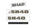 Kit Adesivi Per Bauletto Moto Shad SH48 New Titanium