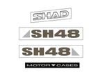 Kit Adesivi Per Bauletto Moto Shad SH48 Dark Grey