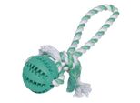 Palla In Gomma Piena Con Corda "Dental Line" Palla: Ø 7 Cm; Palla Con Corda: 30 Cm