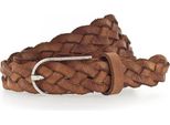 Vanzetti Pelle Cintura Braided Women's Belt W80 Cognac Terracotta