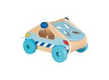 Goki 58718 Carrozza Da Tirare Dietro 18 X 14 X 11,5 Cm (Scatola), Legno, 4 Blocchi, Colorato