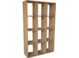 Mensola Divisoria Teako Design 200X120Cm In Legno Massiccio Teak Libreria Resistente Alle Intemperie Furudal