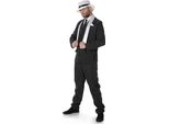 Costume Da Gangster Per Uomo Costume Da Gangster In Bianco E Nero - L