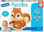 Educa 13473, Animali, Set Di Puzzle Per Bambini Con 5 Puzzle Per Bambini A Partire Dai 24 Mesi Di Età
