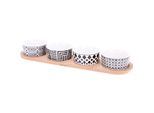 Set Da Portata Per Snack, 4 Ciotole, Porcellana