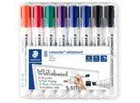 Staedtler 351 BWP8X 8 Pennarelli Per Lavagna Bianca, Colori Assortiti 2,0 - 5,0 Mm