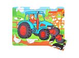 Bigjigs Toys Puzzle Di Legno Del Trattore 9 Pezzi