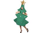 Costume Da Albero Di Natale Unisex Verde-Oro - Taglia Unica
