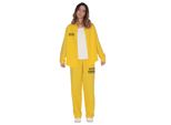 Costume Da Detenuto Detenuto Donna In Maschera Per Carnevale Giallo-Nero M / L
