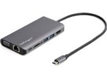 Startech.Com Adattatore Multiporta Usb C - Mini Dock Da Viaggio USB-C Con Hdmi 4K O Vga 1080P - Hub Usb 3.0 3X, Sd, Gbe, Audio, Pass-Through Pd Da 100 W - Docking Station Portatile Per Laptop / Tablet