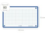 Oxford 400133853 80 Oxford Karteikarten Flash 2.0 Din A7 Weiß, Blau Kariert