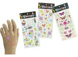 Set Di 6 Tatuaggi Peel-Off Su Cartoncino Di Circa 17X8 Cm (Dimensioni Del Cartoncino) Assortimento Irregolare