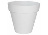 Vaso Per Piante Riviera White Plastic Squared Ø 50 Cm