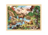 Goki Puzzle In Legno Animali Selvatici Del Nord America 96 Pezzi