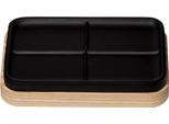 5Five Simply Smart | Portasapone - Natureo - Nero - Design Moderno - Con Base In Legno