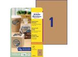 Avery Zweckform L7109-25 Avery Zweckform Etichette Marrone Naturale, 210 X 297 Mm